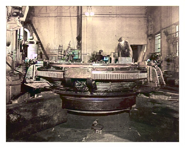 A large ring gear at the PEnarth Dock Engineering Company.