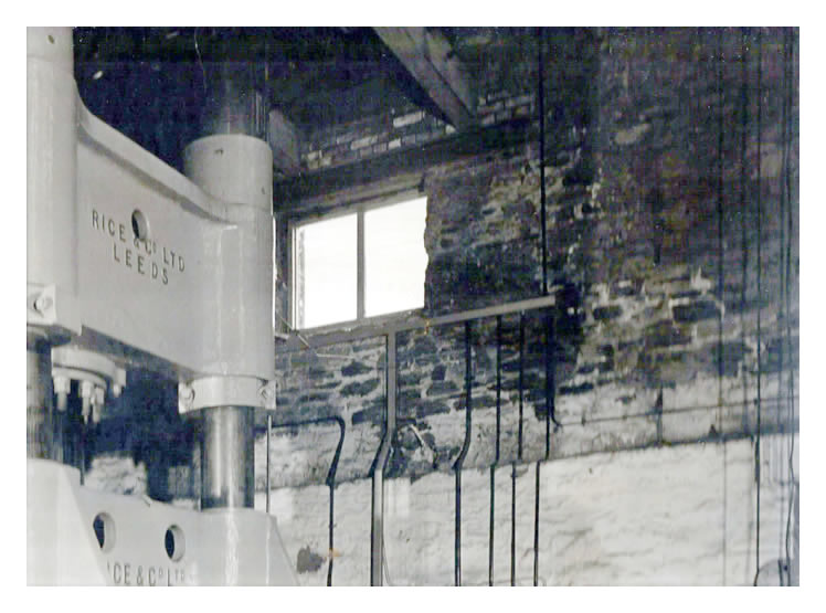 Hydraulic Press at Penarth Heating Engineers Ltd., Cardiff.