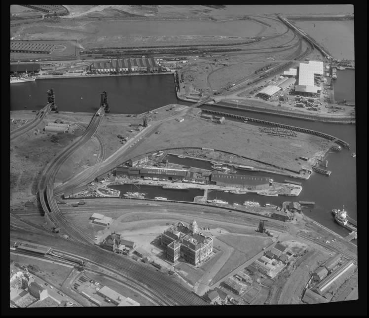 1966 - An ariel&nbsp;view of Barry Docks by Terence Soames (Cardiff) Limited.