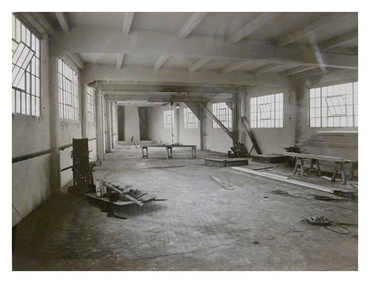c.1980's - The apprentice shop at the former Penarth Dock Engineering Company Limited works now cleared of all machines and benches.