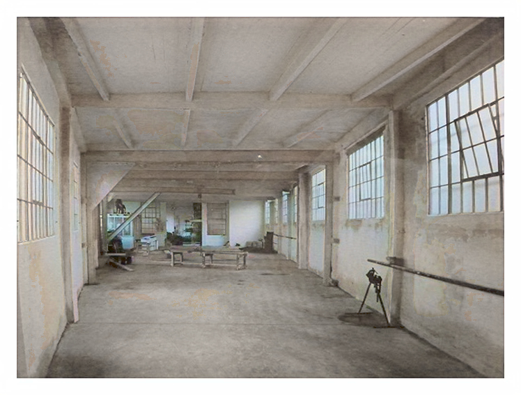 c.1980's - The apprentice shop at the former Penarth Dock Engineering Company Limited works now cleared of all machines and benches.