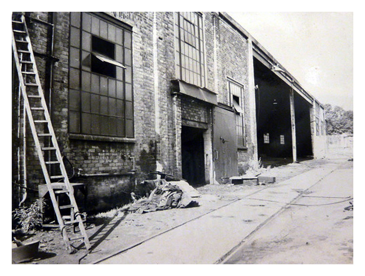 c.1980's - A view up the yard of the former Penarth Dock Engineering Company Limited.