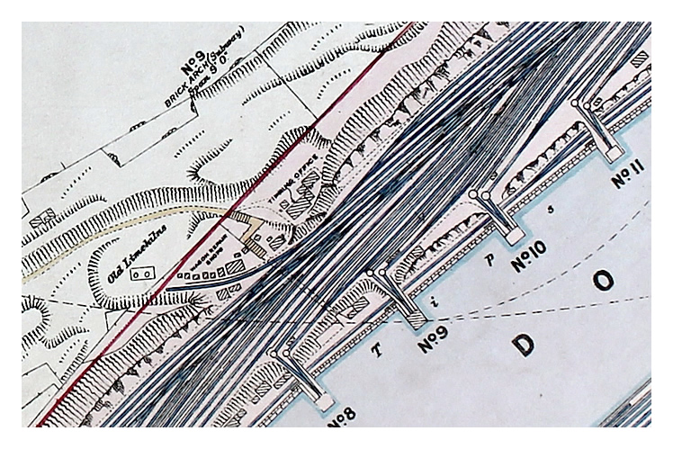 Plan of subway Penarth Dock - GWR plan of the Penarth Dock and Harbour of 1928