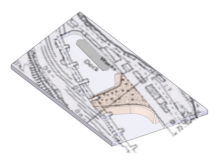 Penarth Dock - A 3D CAD model of the dam.