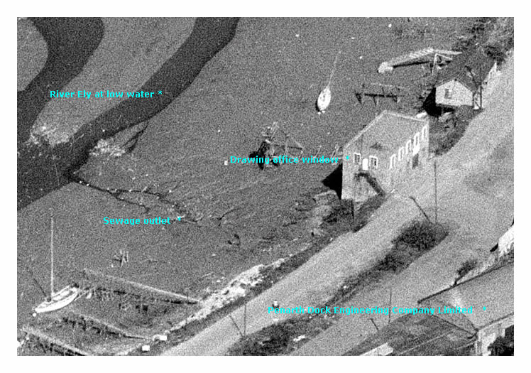 Raw sewage outlet into the  River Ely.