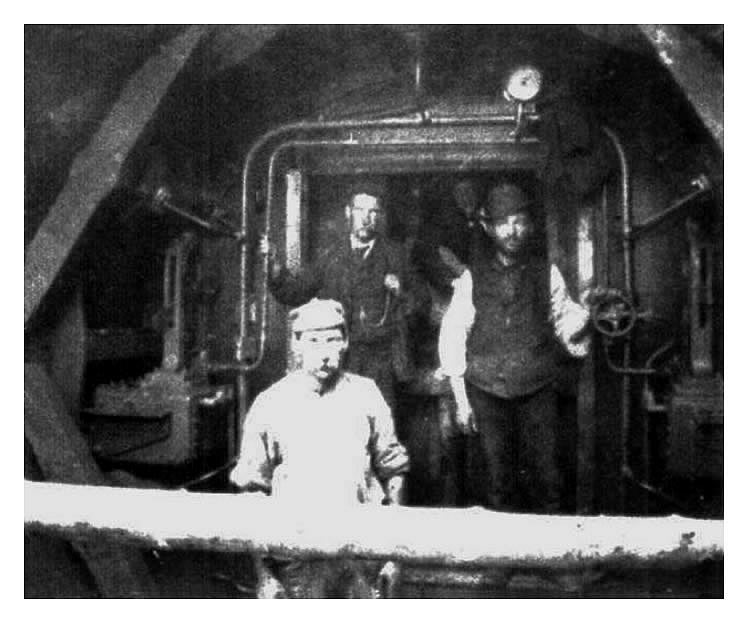 The view from the front of the tunneling shield taken on the 1st July 1897