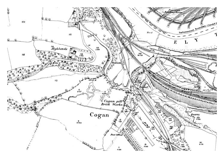 1878 OS map of the Cogan area