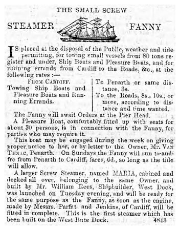 he small screw steamer named 'Fanny'.