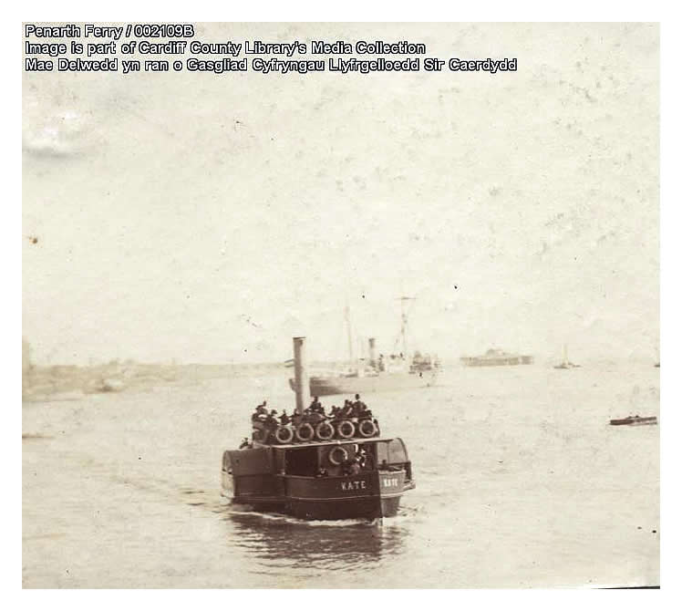 The 'Penarth Ferry' the double ended paddle steamer 'Kate' photographed in the 1880's - 1