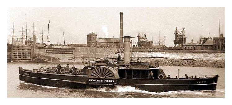 Merchant's Exchange - c.1890 - The 'Iona' as the 'Penarth Ferry' at the Pierhead, Bute Docks, Cardiff.