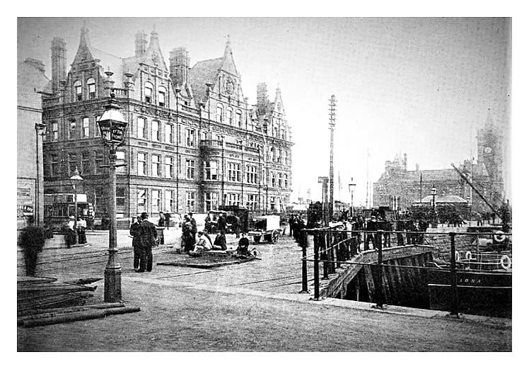 1890's - The 'Iona', the 'Penarth Ferry', berthed at the Pierhead, Bute Docks, Cardiff.