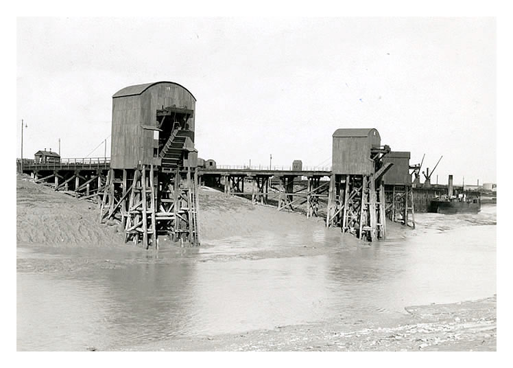 Coal tips in Ely Tidal Harbour, Penarth Dock