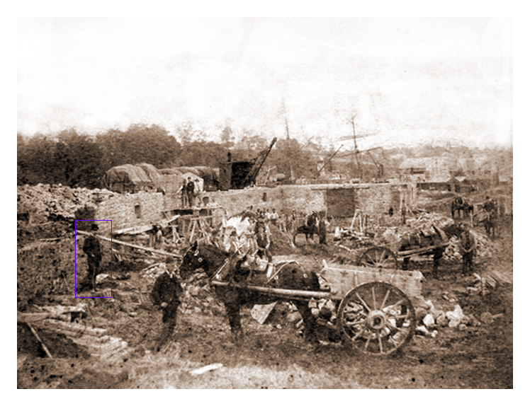 1888-89 - After the fire - Work in progress rebuilding the 'T' warehouse and jetty of the South Wales Public Wharf & Transit Co. Ltd., 'A' site, Victoria Wharf, River Ely.