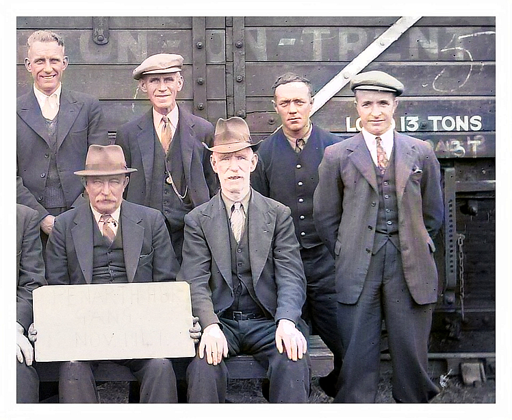 Group shot of the "Penarth Harbour Gang, November 1947".