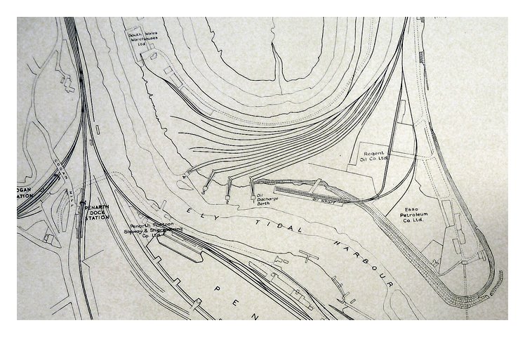 1960's - A section of a plan of the Penarth Dock and Ely Tidal Harbour.