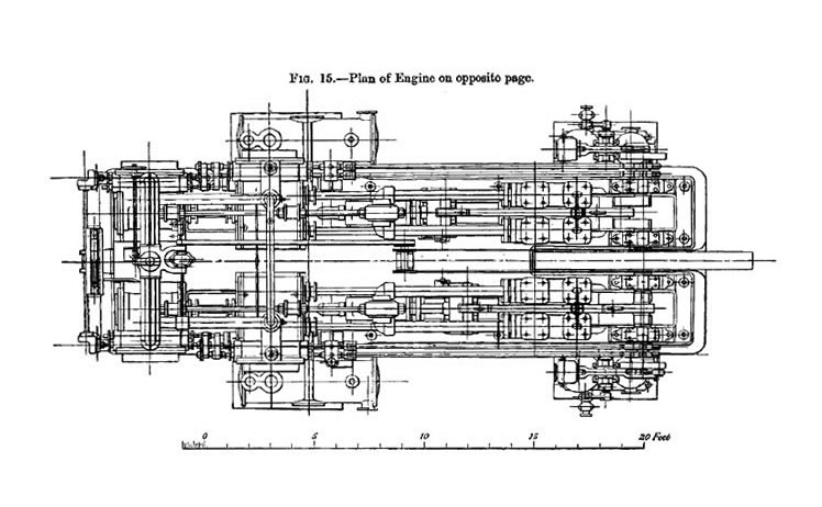 Penarth Dock - pumping engine plan