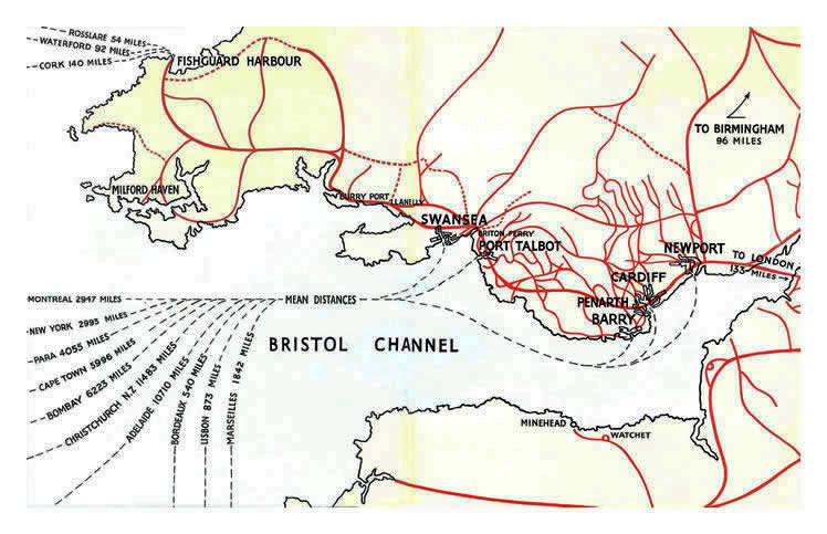 South Wales Ports Map