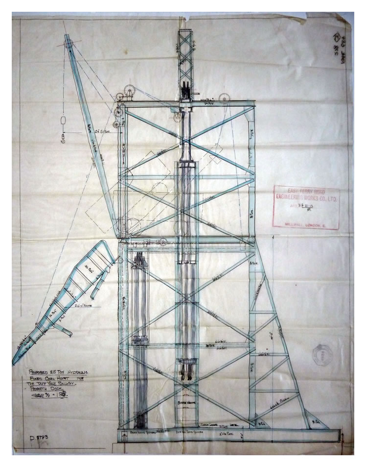Penarth Dock - Reconstruction of Three Tips - 1912 