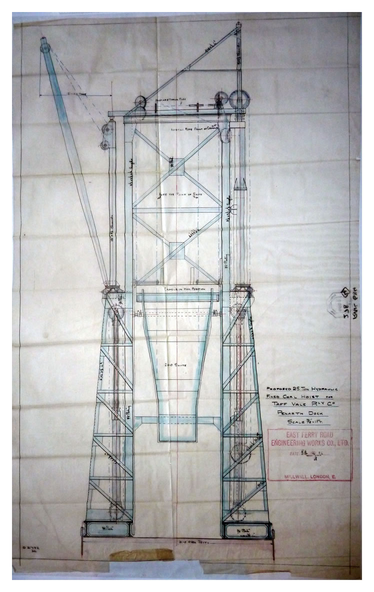 Penarth Dock - Reconstruction of Three Tips - 1912 
