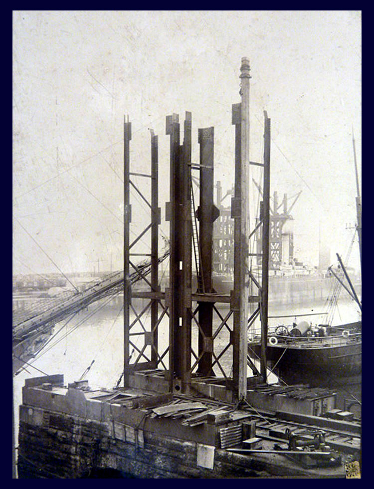 25th February 1912 - A hydraulic coal hoist under construction at Penarth Dock.