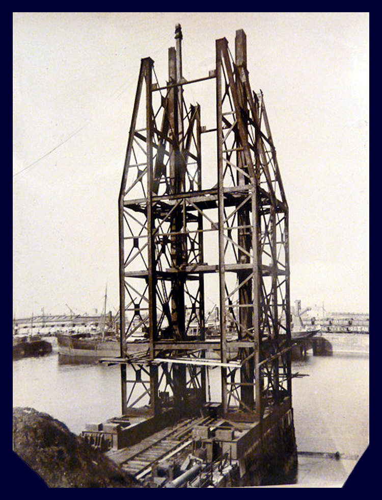 24th March 1912 - No. 5 hydraulic coal hoist under construction at Penarth Dock the work of Tannett Walker Limited.