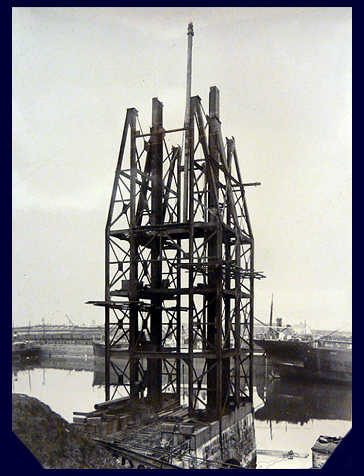 14th April 1912 - No. 5 hydraulic coal hoist under construction at Penarth Dock the work of Tannett Walker Limited. 