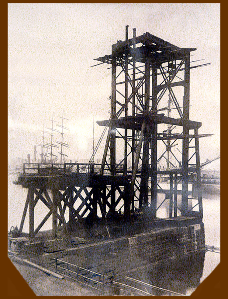 11th May 1913 - No. 4 hydraulic coal hoist under construction at Penarth Dock the work of the East Ferry Road Engineering Company Limited. 