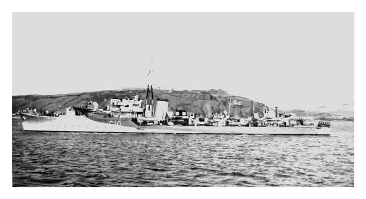 H.M.S. Milne in Plymouth Sound in 1940