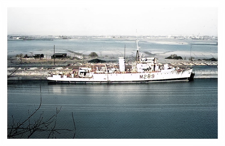 H.M.S. Melita - (J 289 / M 289) - An Algerine class minesweeper pictured at Penarth Dock c.1958.