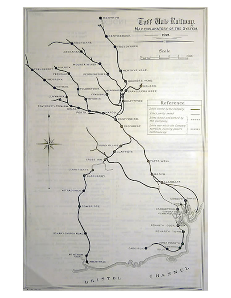 Taff Vale Railway map