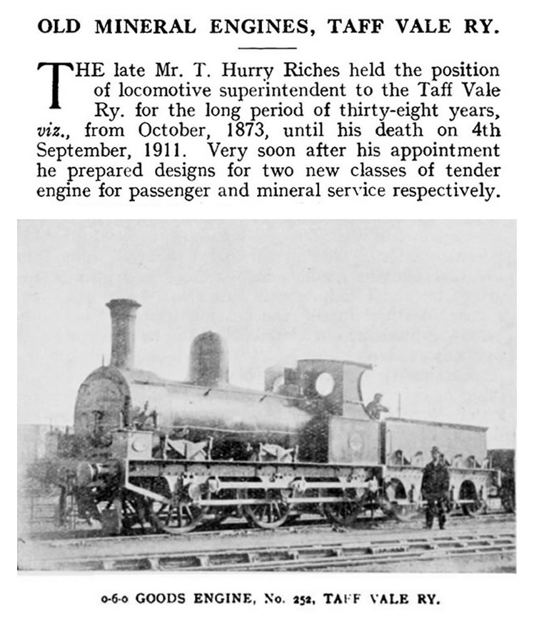 0-6-0 Goods engine, No. 252, Taff Vale Ry.