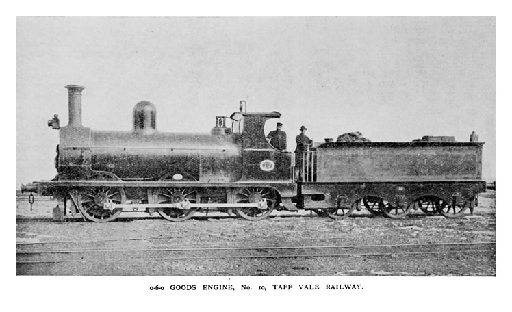 0-6-0 Goods engine No. 10, Taff Vale Railway.