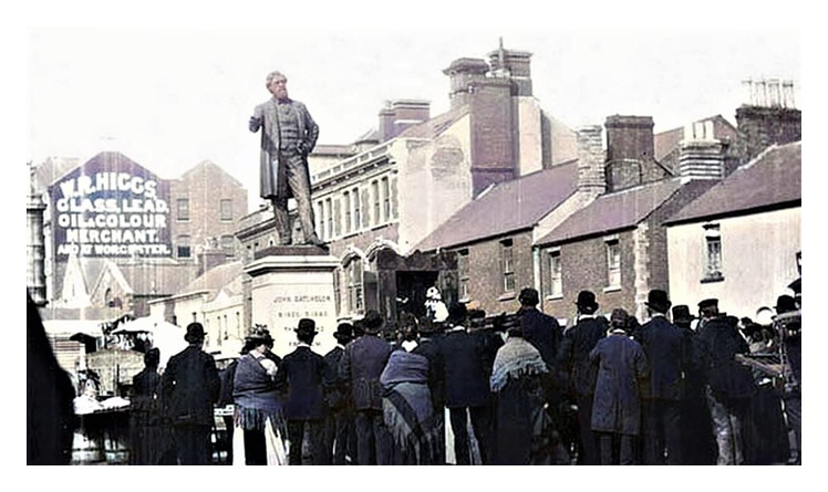 Could this photograph be of the unveiling ceremony of the statue of Mr. John Batchelor? 