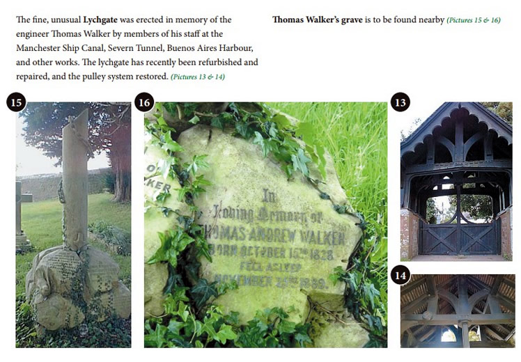 Grave of and lychgate erected in memory of Mr T. A. Walker.