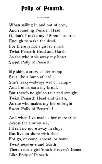 Polly of Penarth - poem - 1903