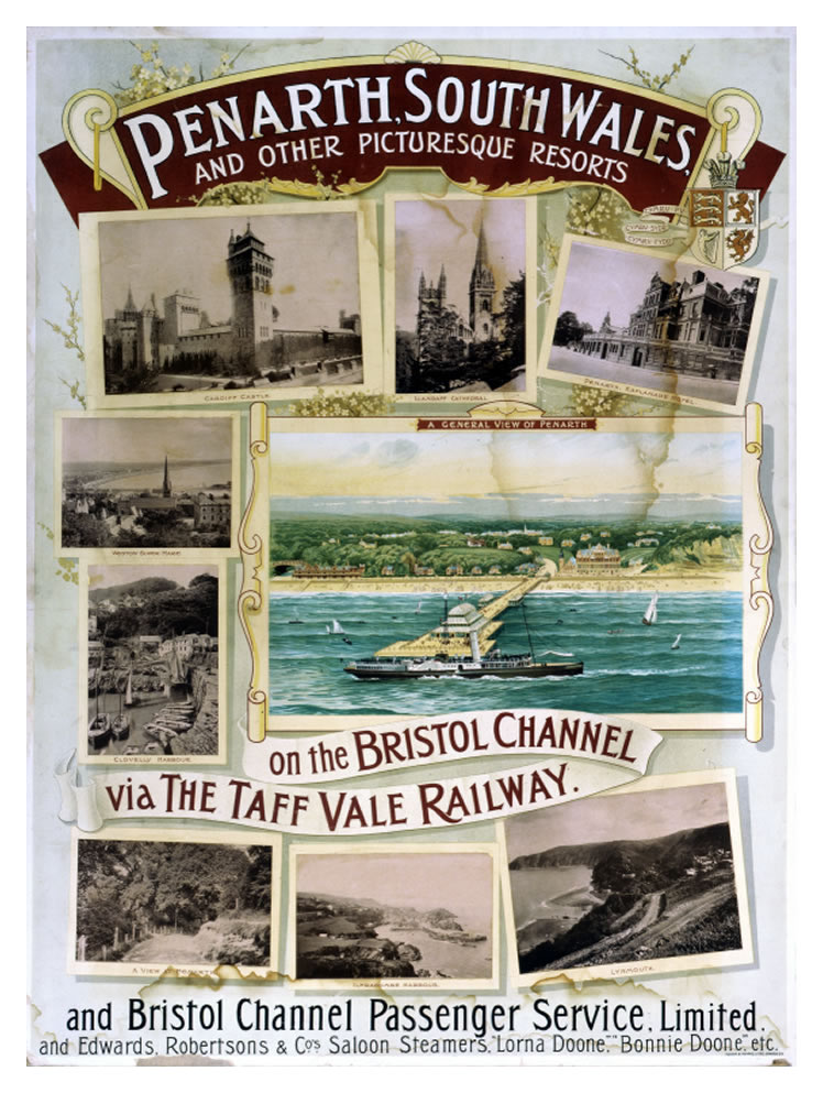 Taff Vale Railway poster for Penarth 1914