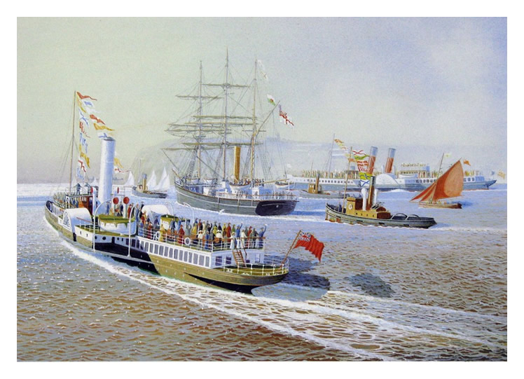 Tony Batey - 'Captain Scott's Antarctic Expedition leaving Cardiff aboard the Terra Nova 15th June 1910.' 