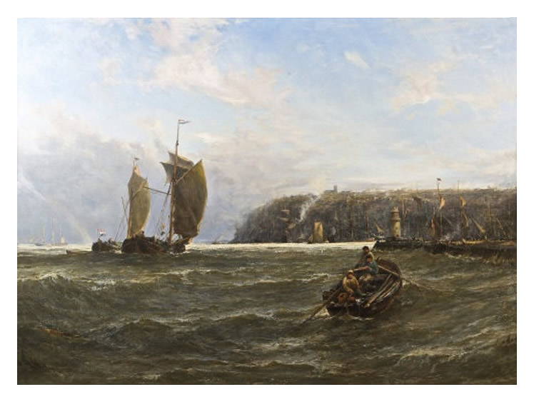 Edwin Hayes- (1820&ndash;1904) - 'Penarth from Cardiff'