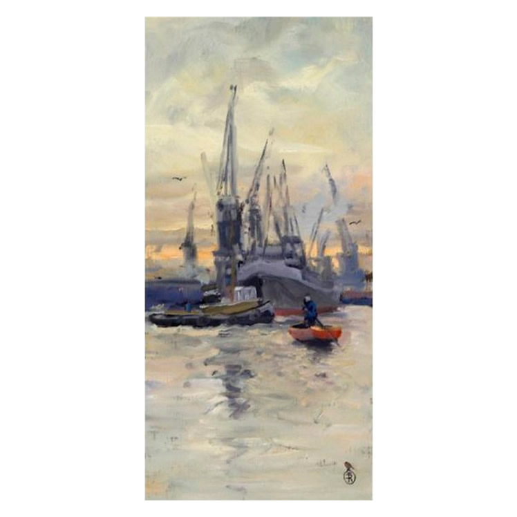 Robin Dudley Bailey - 'Summer Evening, Cardiff Docks' 