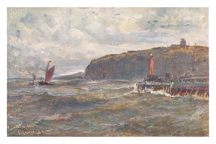 'Penarth : Entrance to Cardiff Harbour' - Edwin Hayes, R.I.