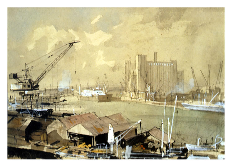 Rowland Frederick Hilder (1905 - 1993) - Baary No. 2 Dock.