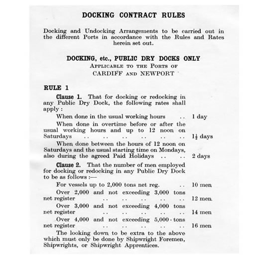 Docking contract rules