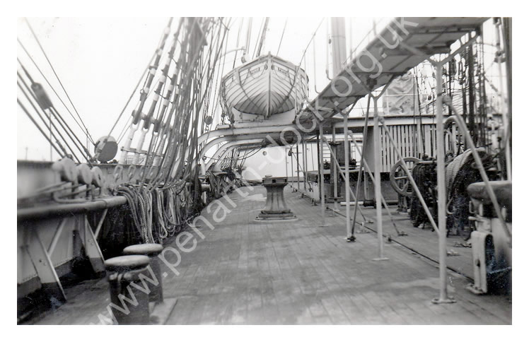'Pamir' - 'Starboard Side Looking Aft from the Break of the Bridge-Deck' 