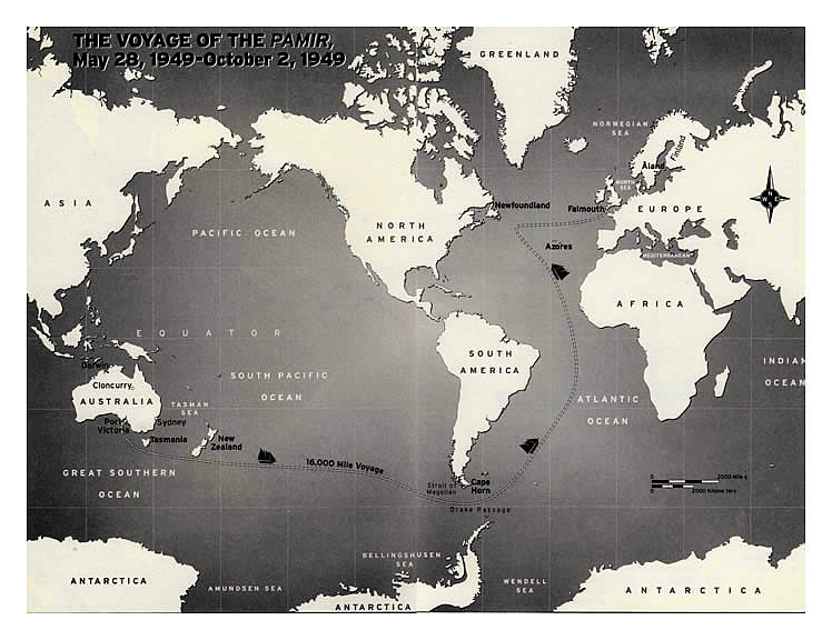 Voyage of 'Pamir' - 1949