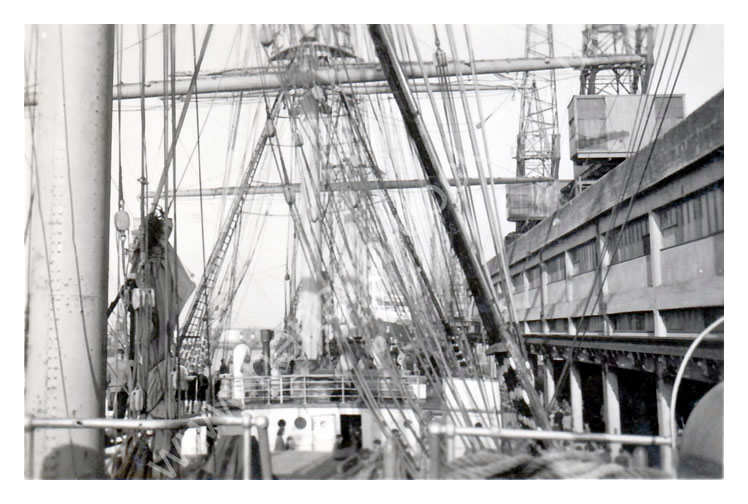 'Passat' looking aft from fo'c'sle head.