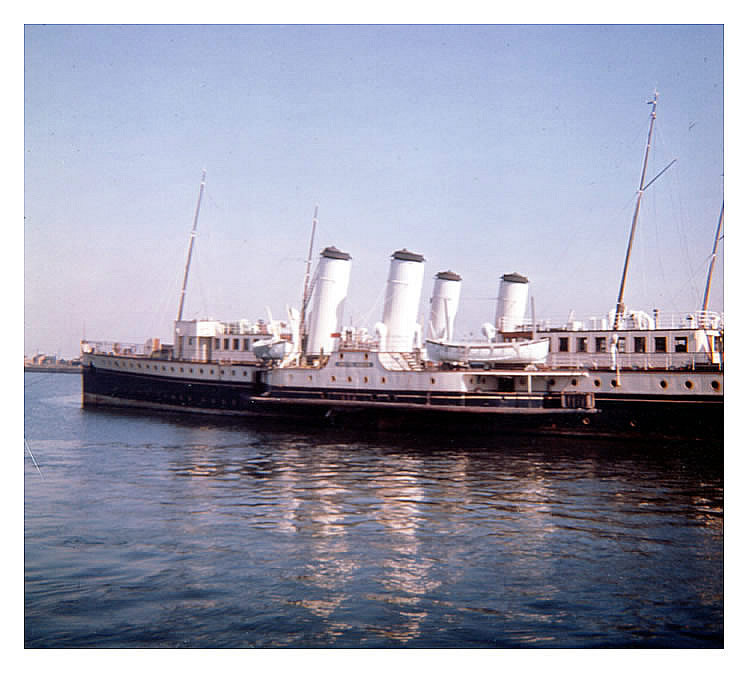 P.S. 'Cardiff Queen' and sister flagship, P.S. 'Bristol Queen' at Cardiff Docks in the early 1960's.