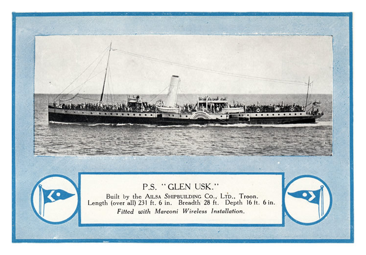 1934 - P.S. 'Glen Usk' - Built by the Ailsa Shipbuilding Co., Ltd., Troon.