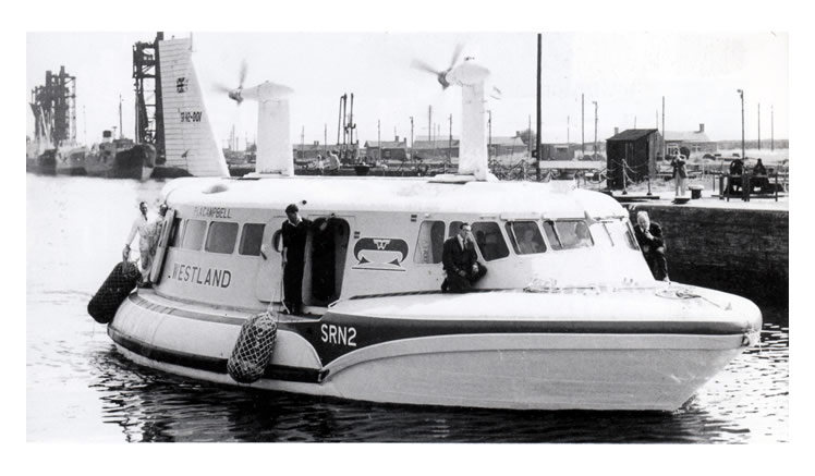 SRN2 used by P & A Campbell as an experimental passenger service between Penarth and Weston-super-Mare in 1963.