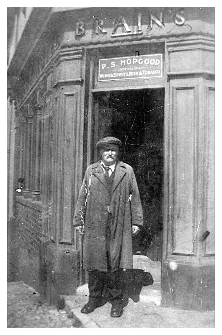 William Alfred Mules outside the Pilot Hotel Maughan Street, Penarth