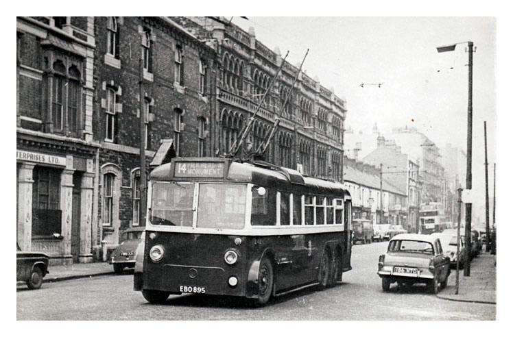Single decker trolley bus - Cardiff